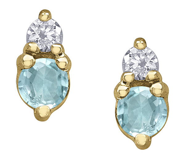 BOUCLES EN OR SERTIES DE DIAMANTS ET DE PIERRES DE NAISSANCES VARIÉES - CR DX951YAQ - BIJOUX CANADIEN