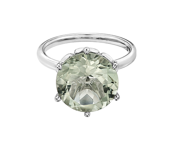 BAGUE EN OR JAUNE, ROSE OU BLANC SERTIE D'UNE PIERRE VARIÉE - CR DX680WGGA - BIJOUX CANADIEN