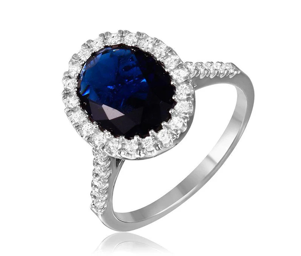 BAGUE DAME EN ARGENT RHODIÉ SERTIE DE CUBIQUES ZIRCONIAS - SP GMR00099S5 - BIJOUX D'IMPORTATION