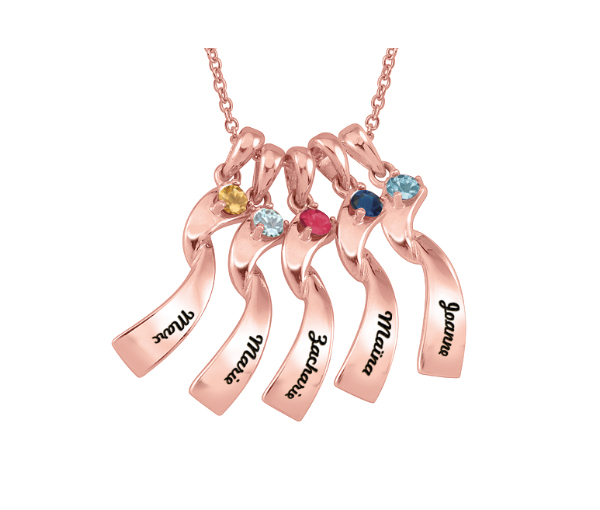 PENDENTIF PERSONNALISE EN ARGENT OU EN OR SERTI DE PIERRES SYNTHÉTIQUES - PG 50068R14 - PERSONALIZED GEM