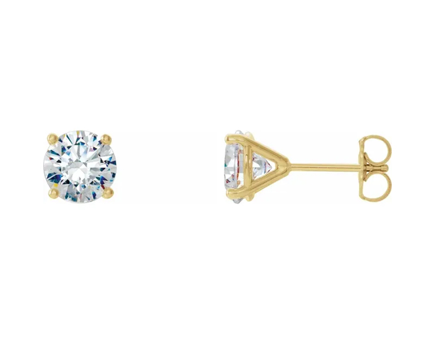 BOUCLES EN OR 14K SERTIES DE DIAMANTS DE LABORATOIRE - ST 688850Y25 - BIJOUX IMPORTATION