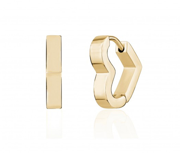 BOUCLES HUGGIES EN ACIER EN FORME DE COEUR - AZ SSE183G - AREZZO