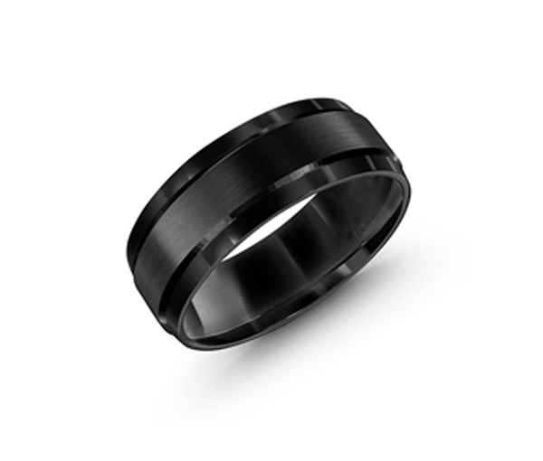 JONC EN COBALT/PVD NOIR CONFORT FIT - ML CB418B9.5 - MALO 