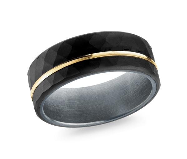 JONC EN TANTALE, OR 14K ET FIBRE DE CARBONE - ML MRDTS037Y - MALO 