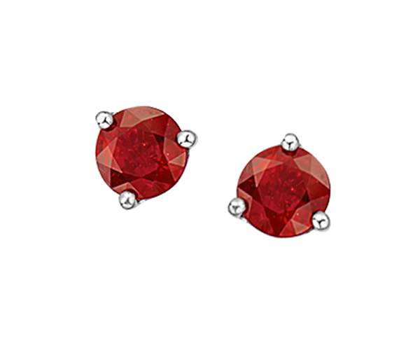 BOUCLES FIXES STYLE MARTINI EN OR SERTIES DE PIERRES DE NAISSANCES - CR DX606WGA - BIJOUX CANADIEN