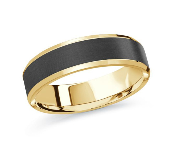 JONC EN OR 10K OU 14K ET FIBRE DE CARBONE - ML MRDA093Y10 - MALO 