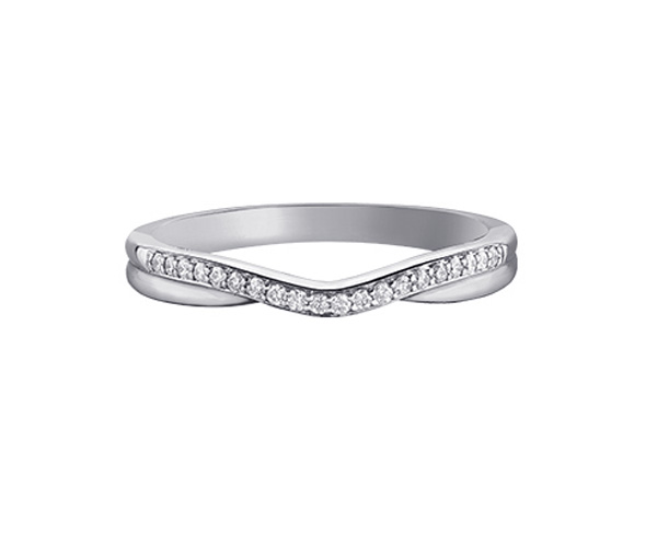 JONC EN OR 2 TONS OU TOUT BLANC SERTI DE DIAMANTS - CR DX821W10 - BIJOUX CANADIEN