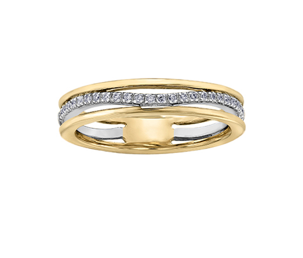 JONC EN OR JAUNE, ROSE OU BLANC SERTI DE DIAMANTS - CR DD8048YW - BIJOUX CANADIEN