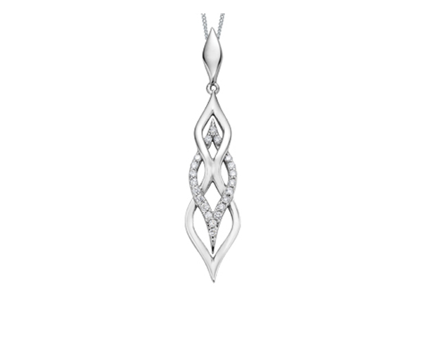 PENDENTIF EN OR SERTI DE DIAMANTS - CR DD2506W - BIJOUX CANADIEN