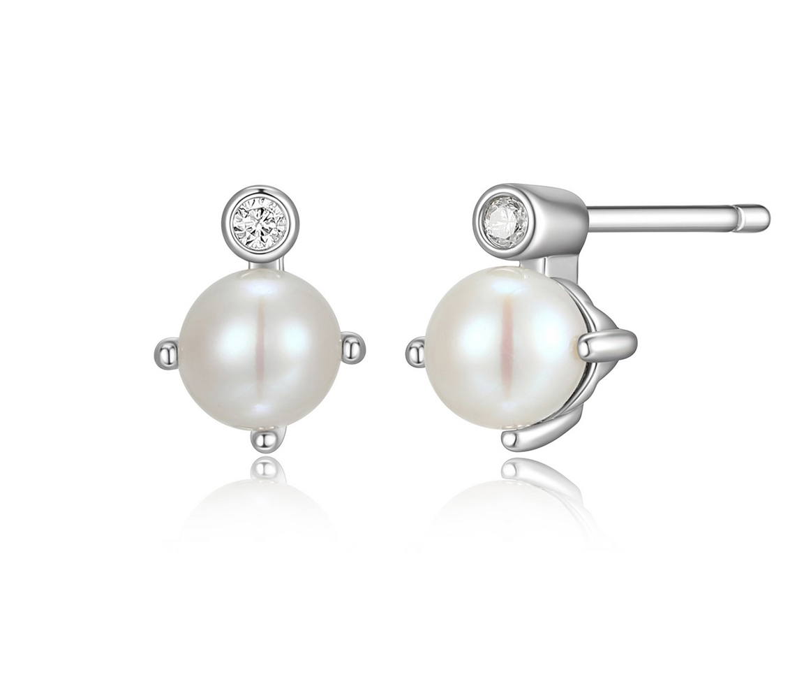 BOUCLES ELLE EN ARGENT RHODIE SERTIES DE PIERRES DE NAISSANCES VARIEES VERITABLES ET DE DIAMANTS DE LABORATIRE - PJ R2LCQ94558 - ELLE