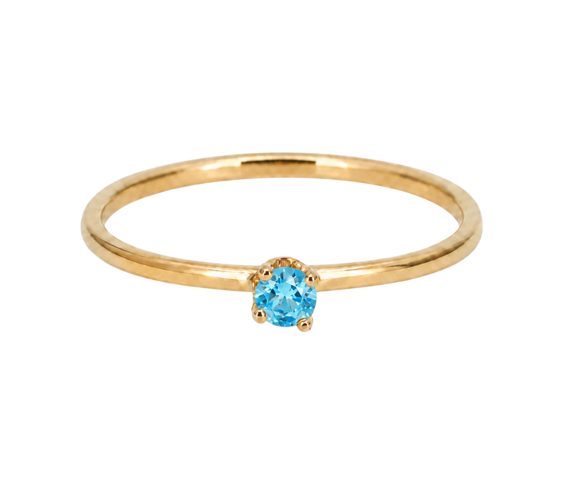 BAGUE AVEC PIERRE DE NAISSANCE VARIÉE - SJ BE01Y/12 - BIJOUTERIE SUISSE INC.
