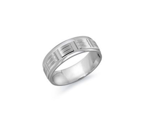 JONC EN OR À MOTIF 3 LIGNES CONFORT FIT - ML JM611/7W - MALO 