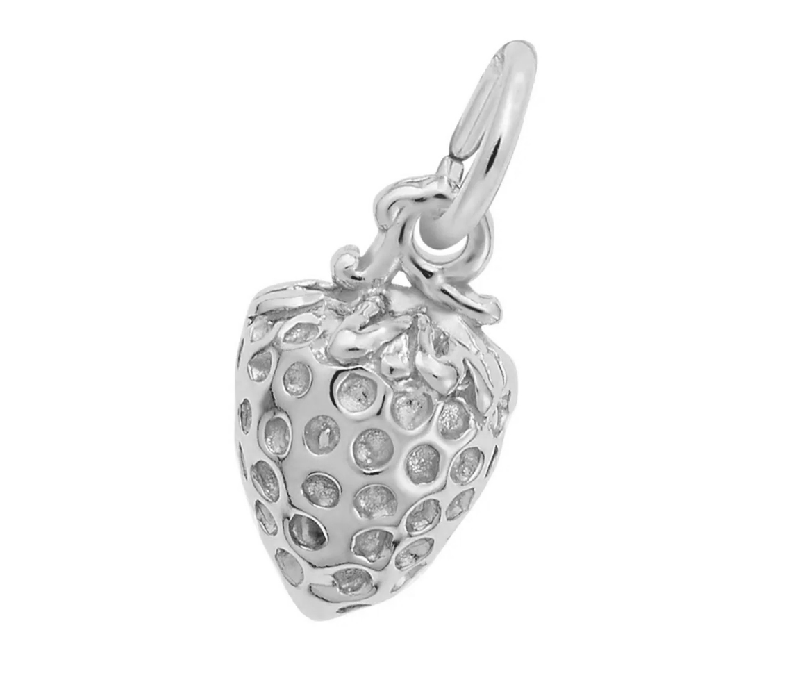 PENDENTIF FRAISE 3D EN ARGENT OU EN OR - NU 7792/14W - NUCO/REMBRANDT 