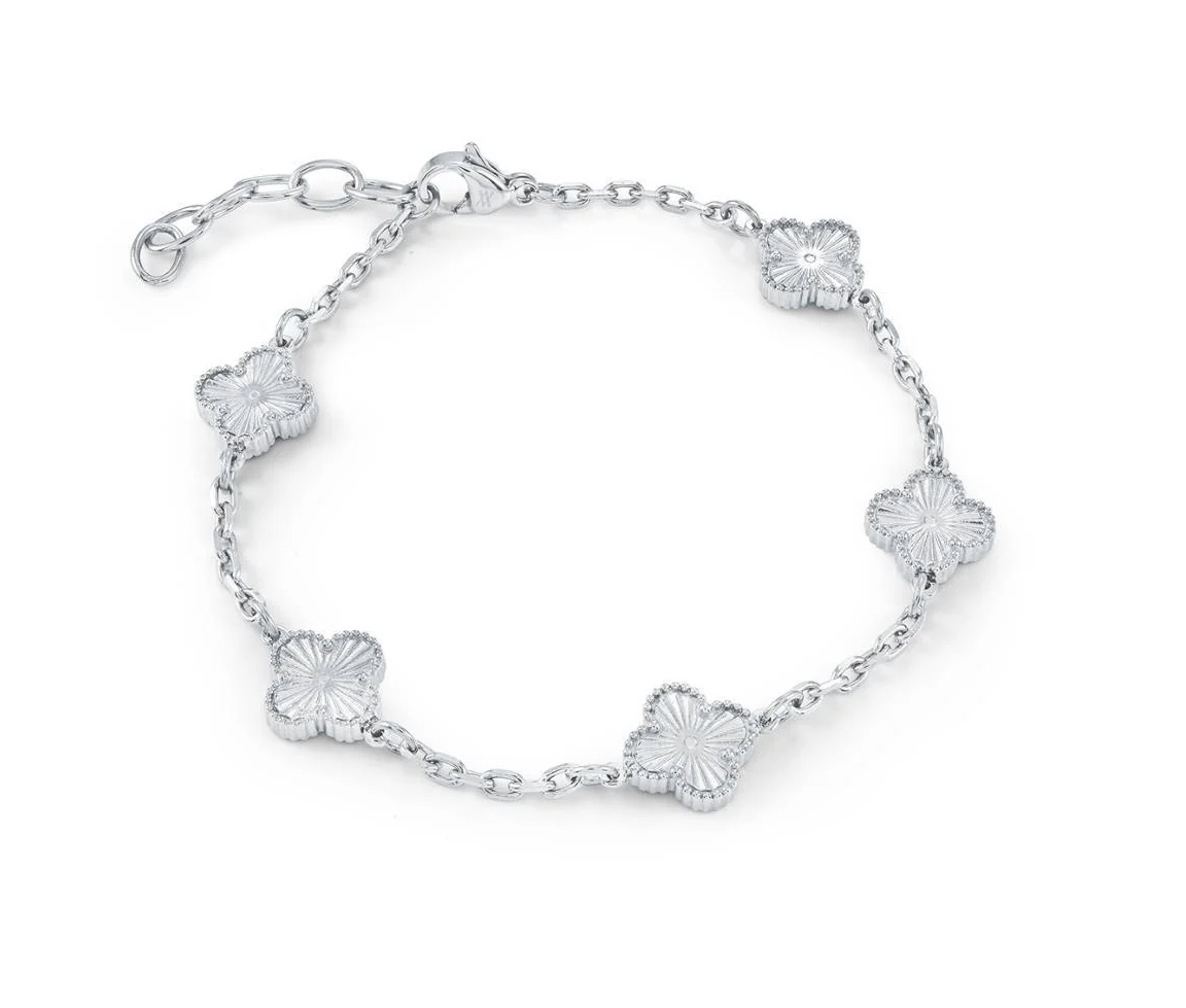 BRACELET TRÈFLES EN ACIER - IG SWB258/6 - MINI-VÉLORIA