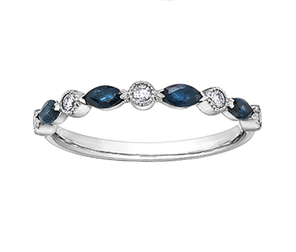 JONC EN OR AVEC RUBIS,ÉMERAUDES OU SAPHIRS ET DIAMANTS - CR DX771WSA - BIJOUX CANADIEN