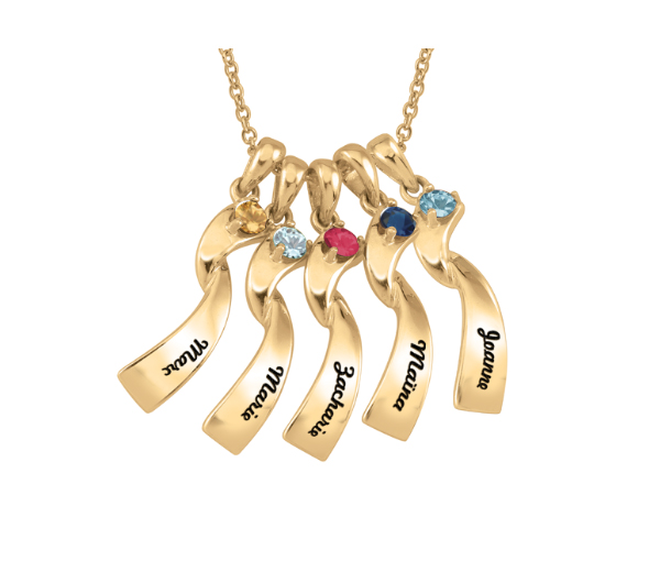 PENDENTIF PERSONNALISE EN ARGENT OU EN OR SERTI DE PIERRES SYNTHÉTIQUES - PG 50068Y14 - PERSONALIZED GEM