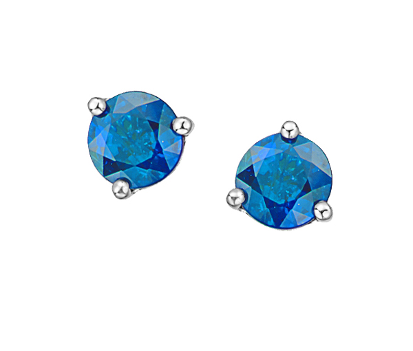 BOUCLES FIXES STYLE MARTINI EN OR SERTIES DE PIERRES DE NAISSANCES - CR DX606WBT - BIJOUX CANADIEN