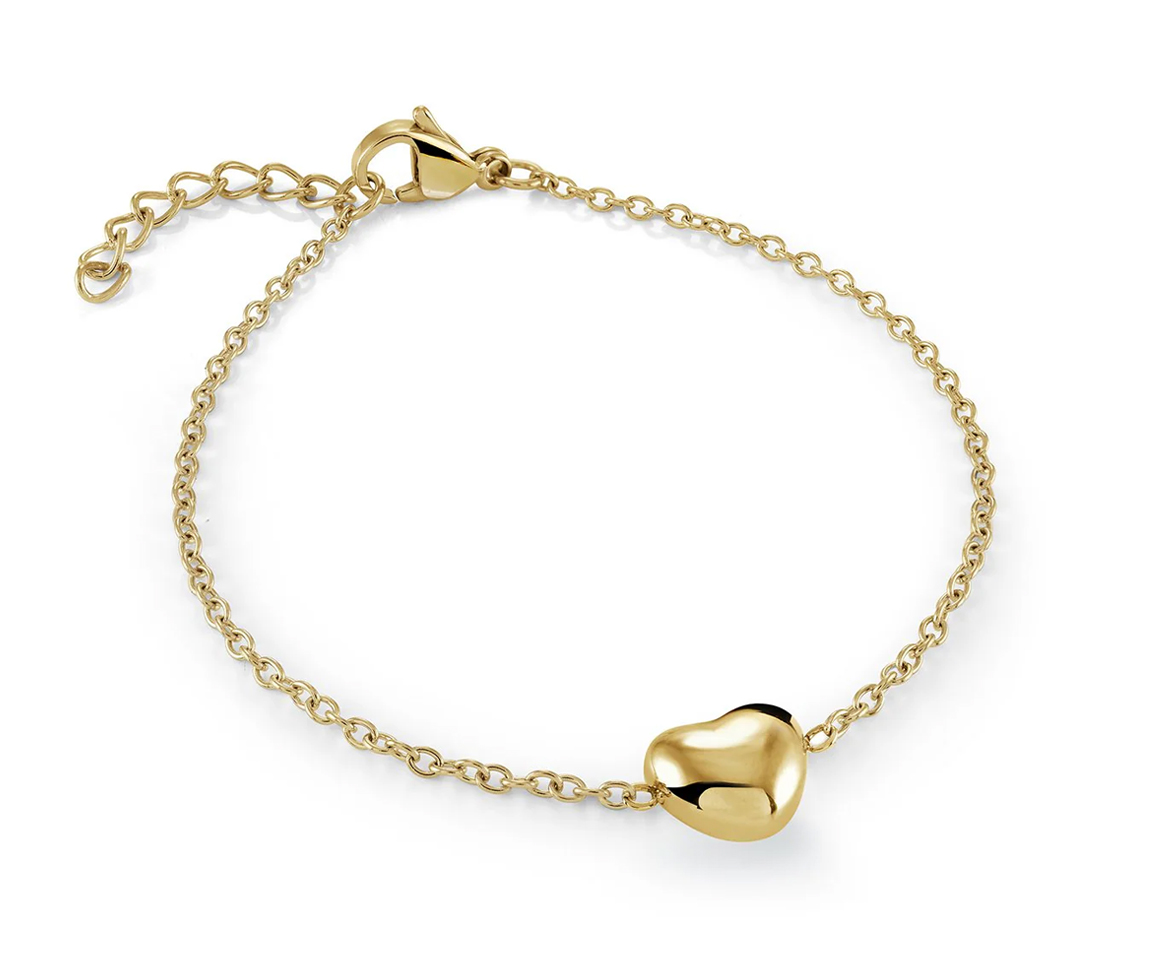 BRACELET COEUR BOMBÉ - IG SWB270GO - MINI-VÉLORIA