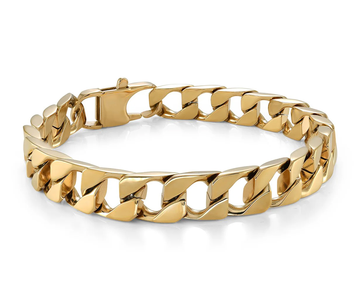 BRACLET EN ACIER À MAILLE GOURMETTE - IG SMB766GO/8 - ITALGEM