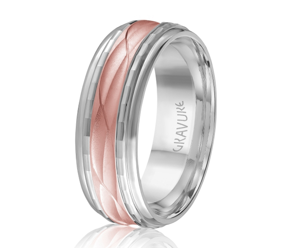 JONC EN OR OU EN PLATINE AVEC MOTIF VAGUE - ML GH1052WP18 - MALO 