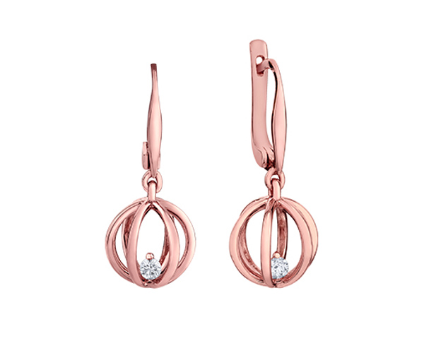 BOUCLES EN OR SERTIES DE DIAMANTS CANADIENS - CR ML823R12 - DIAMANT CANADIEN