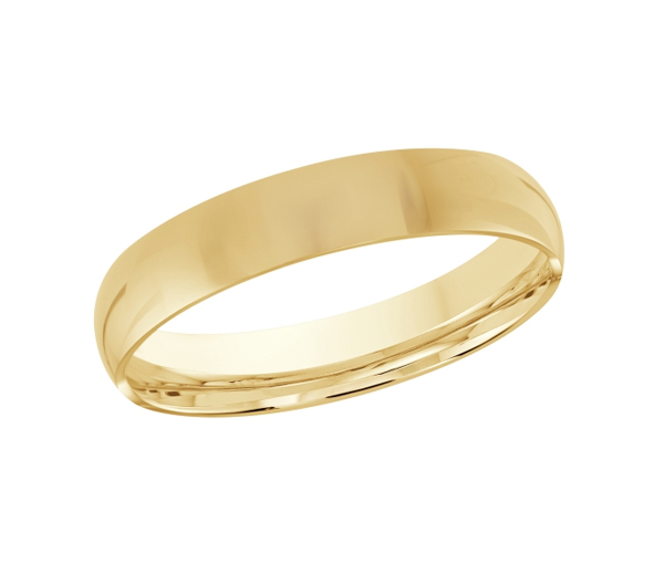 JONC DÔME UNI EN OR CONFORT FIT 4MM DE LARGEUR ET 1.8MM D'ÉPAISSEUR - ML J206/4Y7 - MALO 