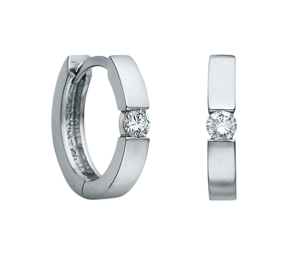 BOUCLES HUGGIES EN OR SERTIES DE DIAMANTS - CR DX126W05 - BIJOUX CANADIEN