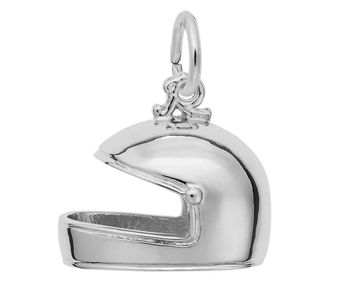 PENDENTIF CASQUE DE COURSE - NU 8288ARG - NUCO/REMBRANDT 
