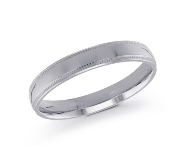 JONC EN OR 3MM DE LARGEUR AVEC MOTIF MILGRAIN SUR LES CÔTÉS - ML J102/3WL14 - MALO 