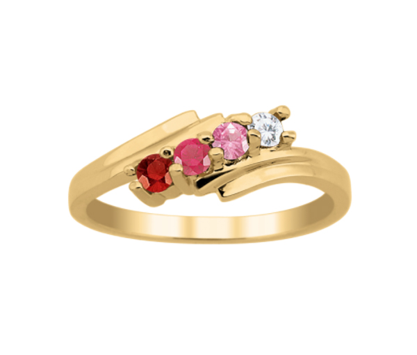 BAGUE FAMILLIALE EN ARGENT OU EN OR SERTIE DE 2 À 7 PIERRES - PG 20025Y/14 - PERSONALIZED GEM