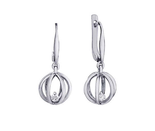 BOUCLES EN OR SERTIES DE DIAMANTS CANADIENS - CR ML823W12 - DIAMANT CANADIEN