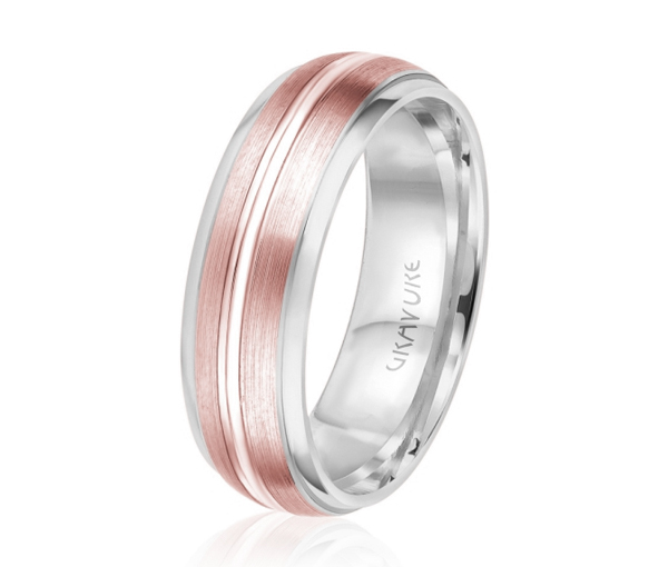 JONC EN OR OU EN PLATINE POLI AVEC LIGNE AU CENTRE - ML GH1205WP18 - MALO 