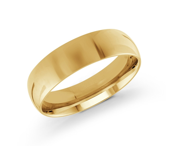 JONC DÔME UNI EN OR CONFORT FIT 6MM DE LARGEUR 1.2MM D'ÉPAISSEUR - ML J208Y14/7 - MALO 