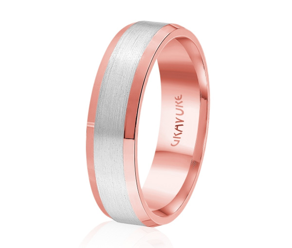JONC EN OR OU EN PLATINE AVEC MOTIF BROSSÉ AU CENTRE - ML GH925PW14 - MALO 