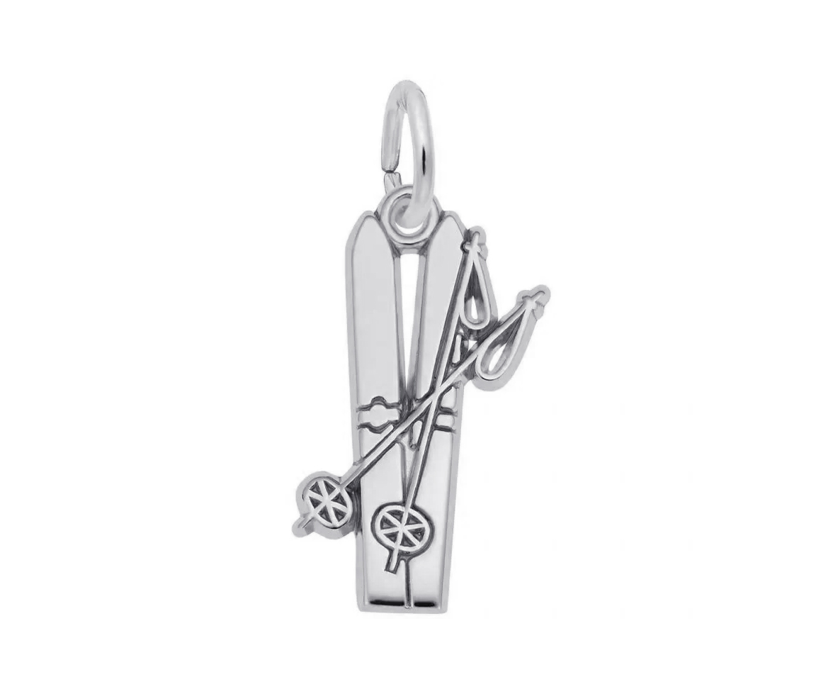 PENDENTIF PAIRE DE SKIS EN ARGENT OU EN OR - NU 0709ARG - NUCO/REMBRANDT 