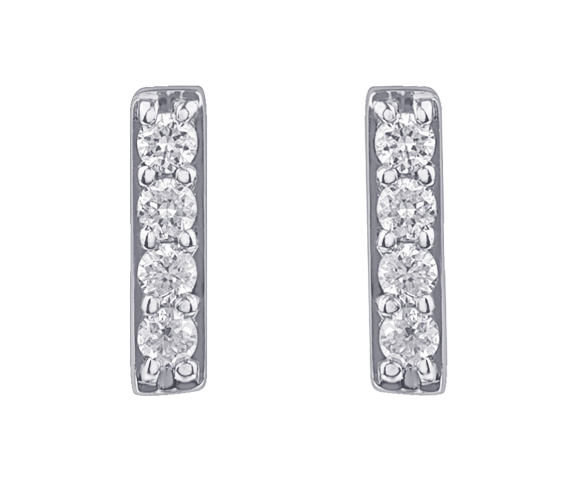 BOUCLES BARS EN OR SERTIES DE DIAMANTS - CR DD7181W07 - BIJOUX CANADIEN