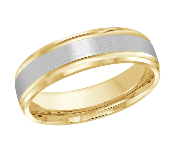 JONC EN OR AVEC MOTIF 2 LIGNES ET FINI DIVERS - ML FT411/6YW1 - MALO 