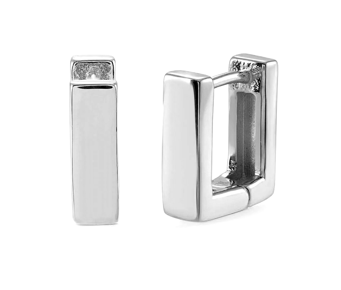 BOUCLES HUGGIES CARRÉES EN ACIER - IG SEA488 - VÉLORIA