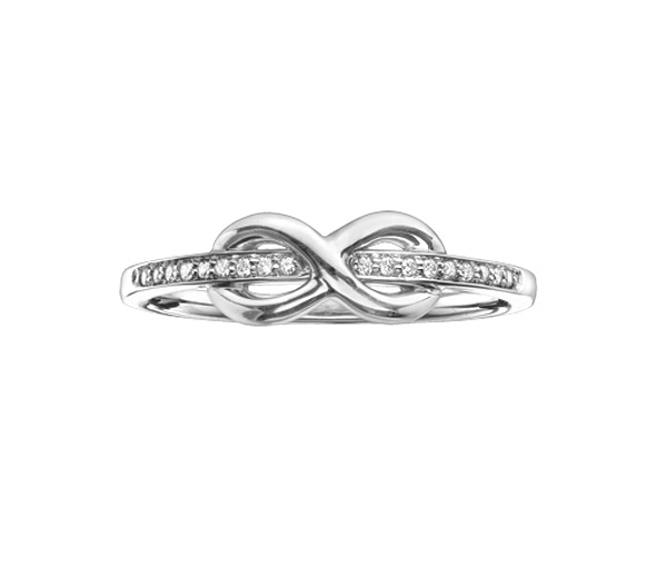 BAGUE INFINI EN OR AVEC DIAMANTS - CR DD2710W - BIJOUX CANADIEN
