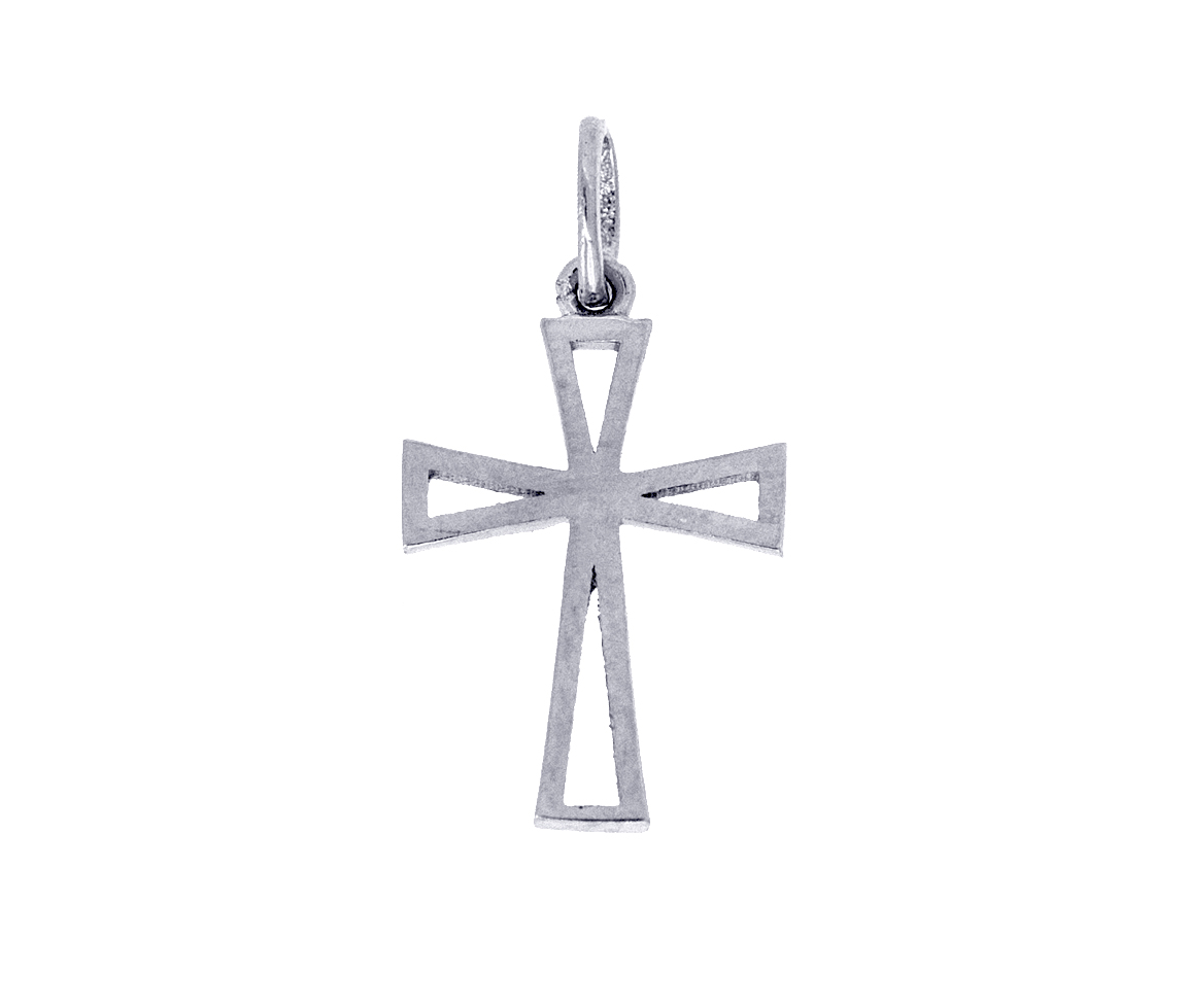 PENDENTIF CROIX AJOURÉE EN OR JAUNE - MB CROIX26W - BIJOUX D'IMPORTATION
