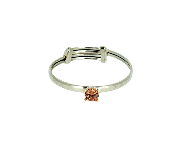 BAGUE POUR ENFANT EN OR SERTIE D'UN PIERRE DE NAISSANCE SYNTHÉTIQUE VARIÉE - IN 1055BEY11 - PERÇAGE