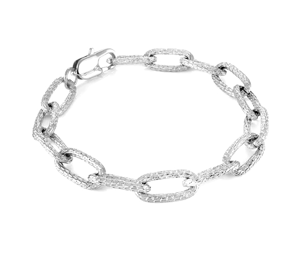 BRACELET EN ACIER OU ACIER/PVD OR À MAILLES OVALES - IG SWB254 - VÉLORIA