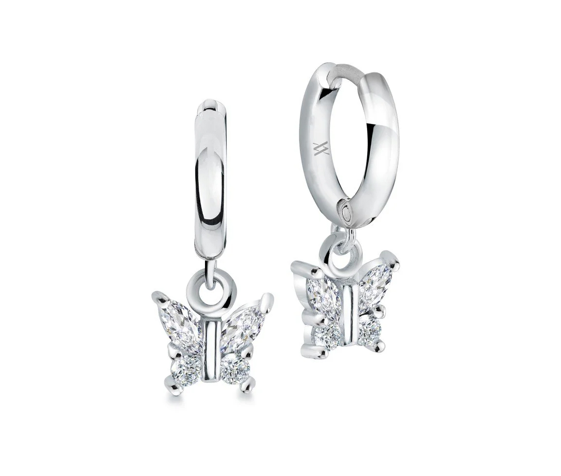 BOUCLES HUGGIES PAPILLON AVEC CUBIQUES - IG SEA511 - MINI-VÉLORIA