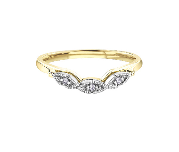 JONC SEMI-ÉTERNITÉ EN OR SERTI DE DIAMANTS - CR DD7541Y - BIJOUX CANADIEN