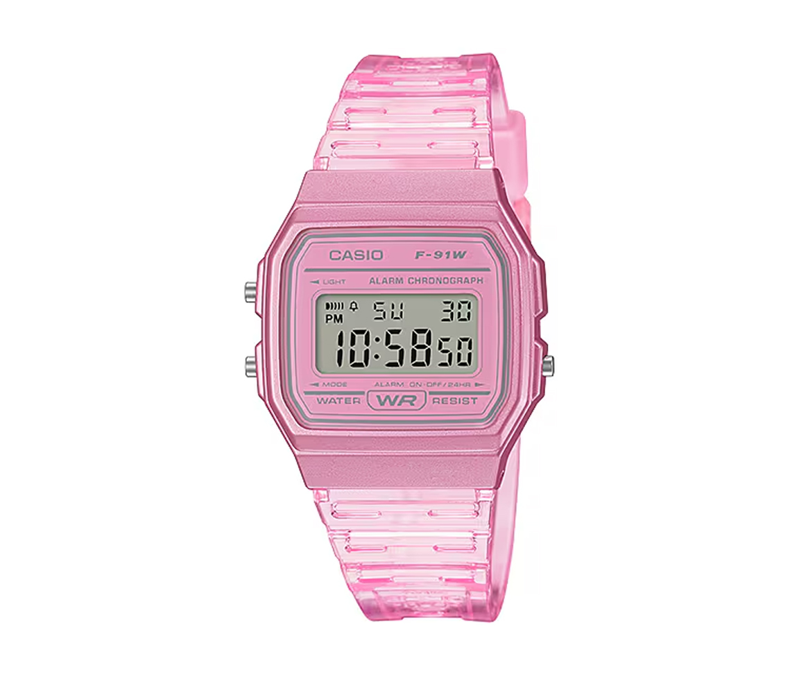 MONTRE CASIO NUMÉRIQUE ROSE OU BLEU PÂLE - H F91WS-4 - CASIO