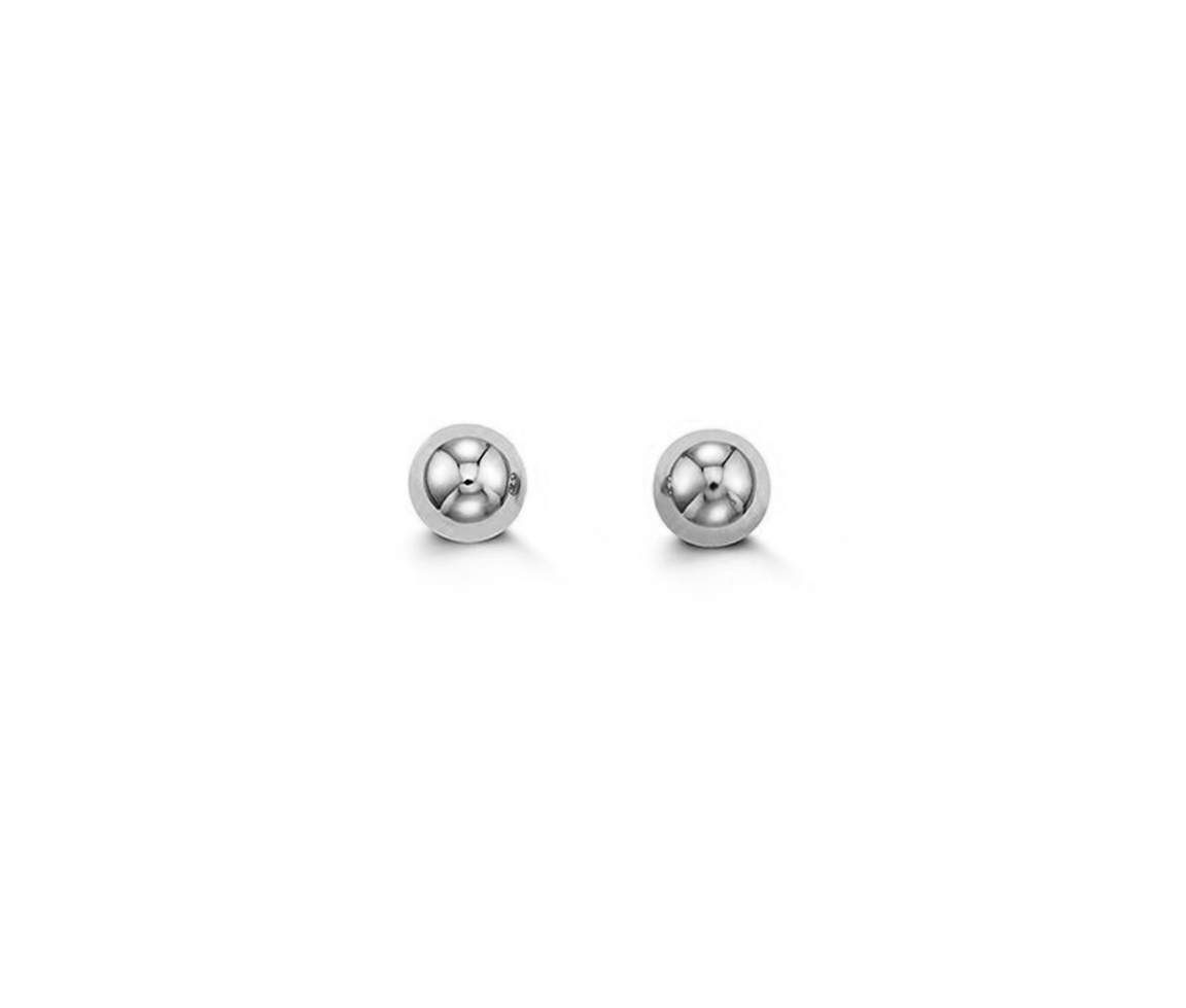 BOUCLES BOULES FIXES EN OR 14K JAUNE OU BLANC - SY 9001W6MM - BIJOUX D'IMPORTATION