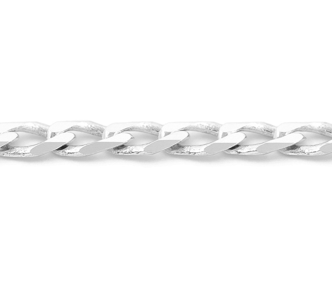 CHAINE EN OR 10K À MAILLE GOURMETTE BISAUTÉE - SY ORO16W - BIJOUX D'IMPORTATION