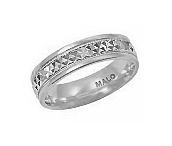 JONC EN OR CONFORT FIT TAILLÉ DIAMANT - ML JM182/6W - MALO 