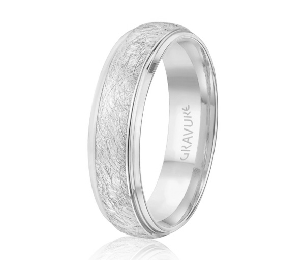 JONC EN OR OU EN PLATINE AVEC MOTIF SCRATCH AU CENTRE - ML GH1290W18 - MALO 