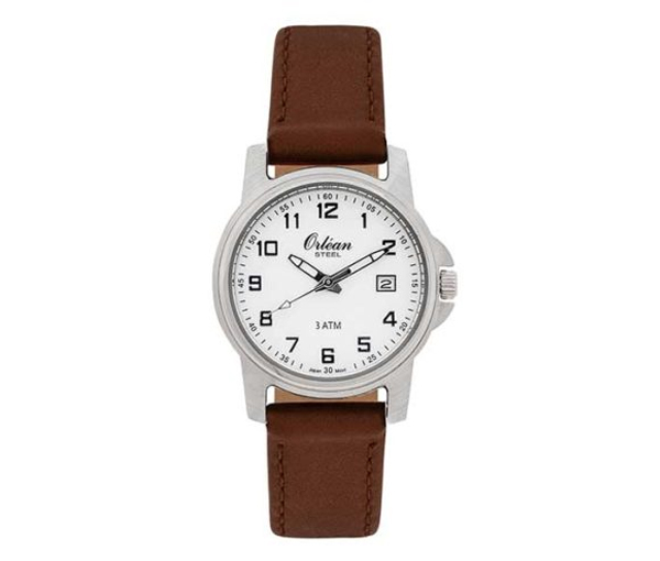 MONTRE ORLEAN ACIER FOND BLANC - BA ME3182BR - ORLEAN